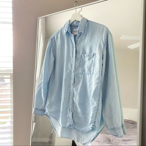 Aritzia Community Dress Shirt Button Down Blue XS